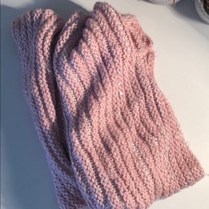Pink sparkly scarf
